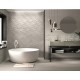 Πλακάκι Camden Perla Relieve Decor 9526 30x90 cm Ανοιχτό Γκρι Ματ Porcelanite Dos
